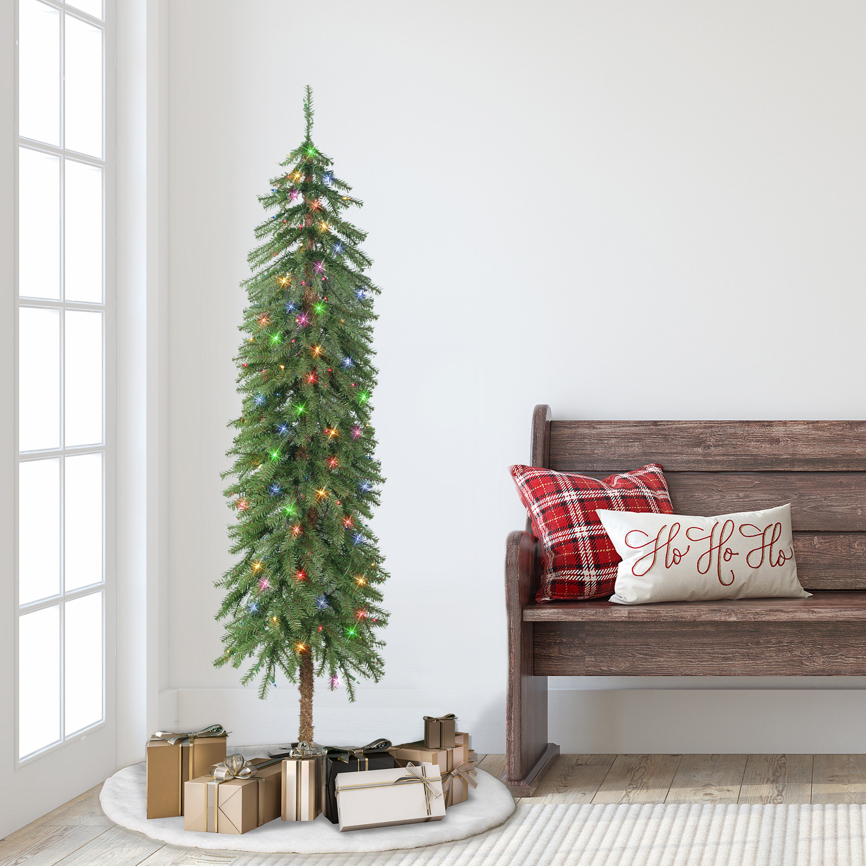 5ft Pre-Lit Multi-Color Alpine Tree